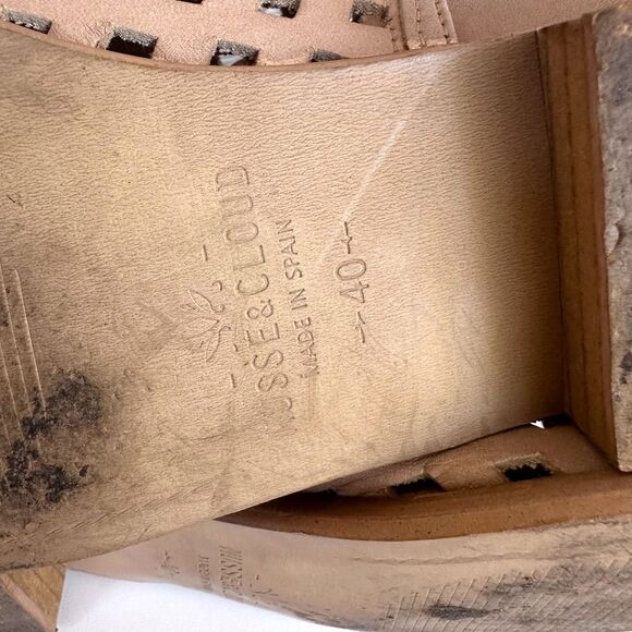 Musse & Cloud Caila Argento Ankle Booties Women's EUR 40/US 9 Perforated Tan - Picture 6 of 12